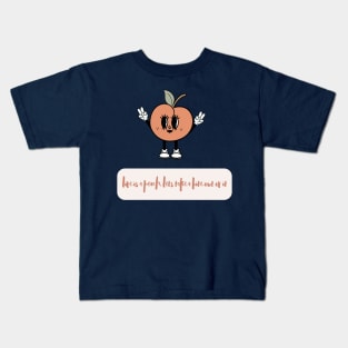 peach fruit shirt Kids T-Shirt